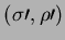 $(\sigma\prime,\rho\prime)$
