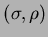 $(\sigma,\rho)$